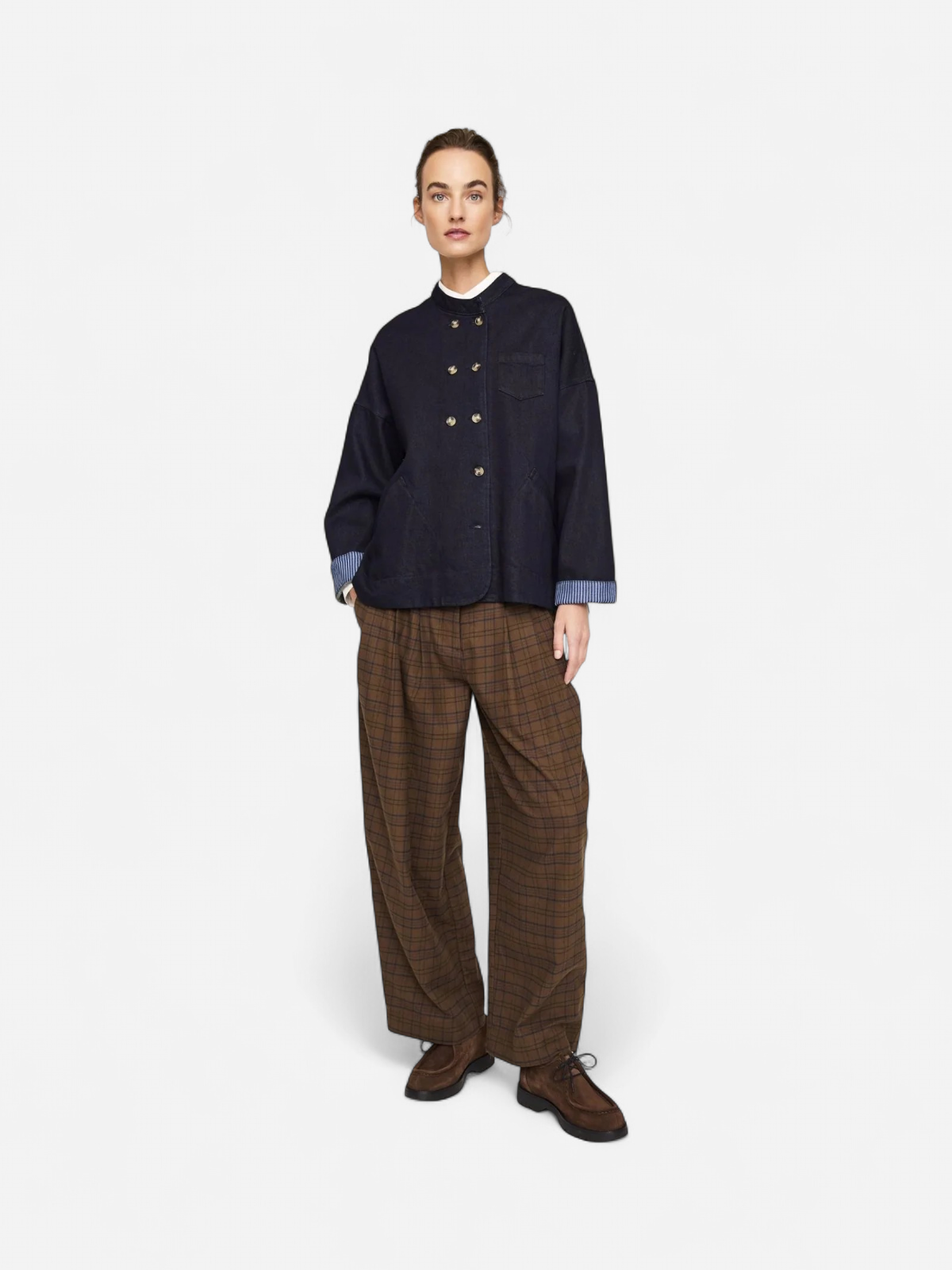 PAULA TROUSERS RUSKEA RUUTU - Kekäle.fi
