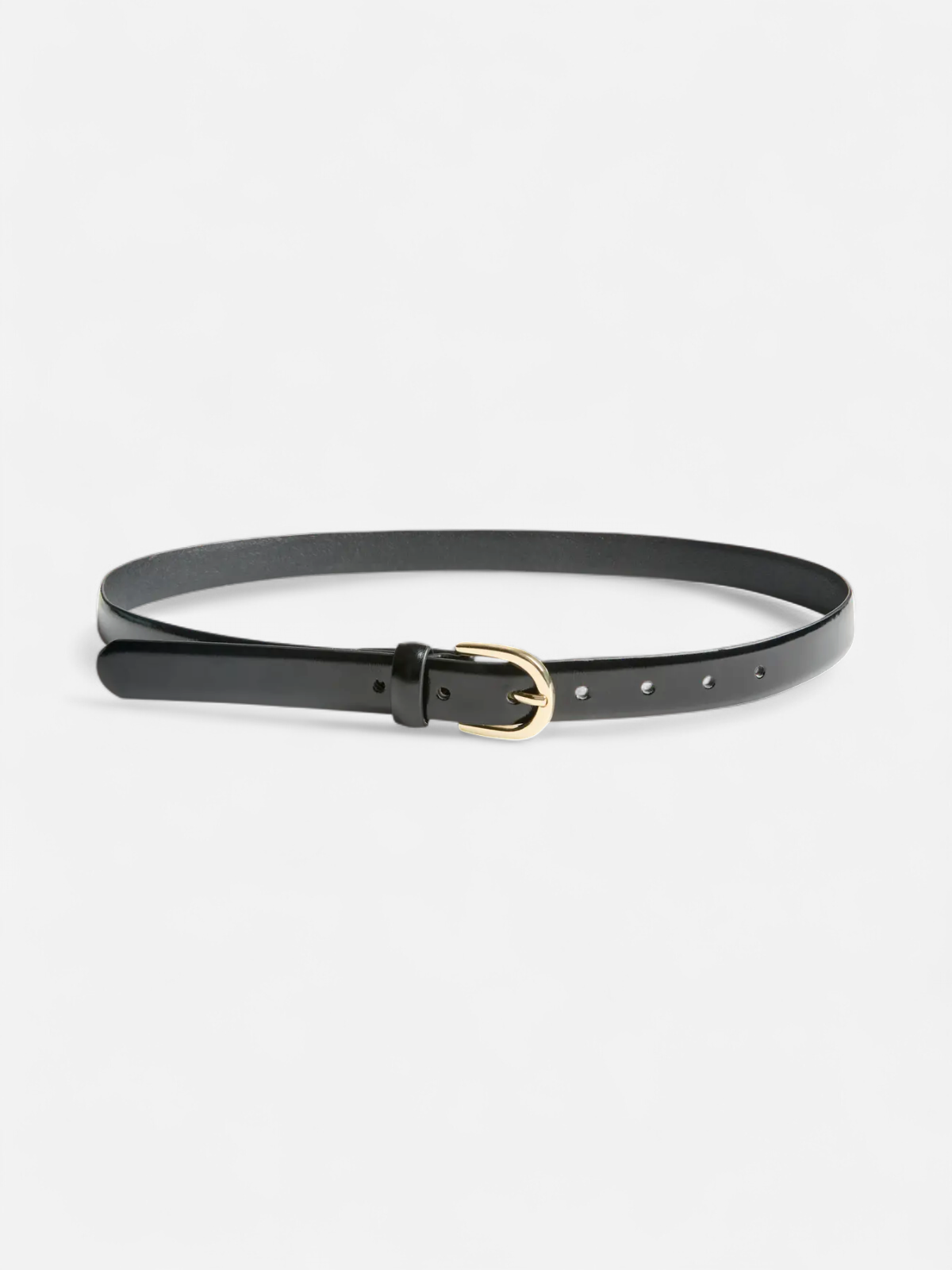 PCESTINA LEATHER JEANS BELT NOOS Black GOLD BUCKLE - Kekäle.fi