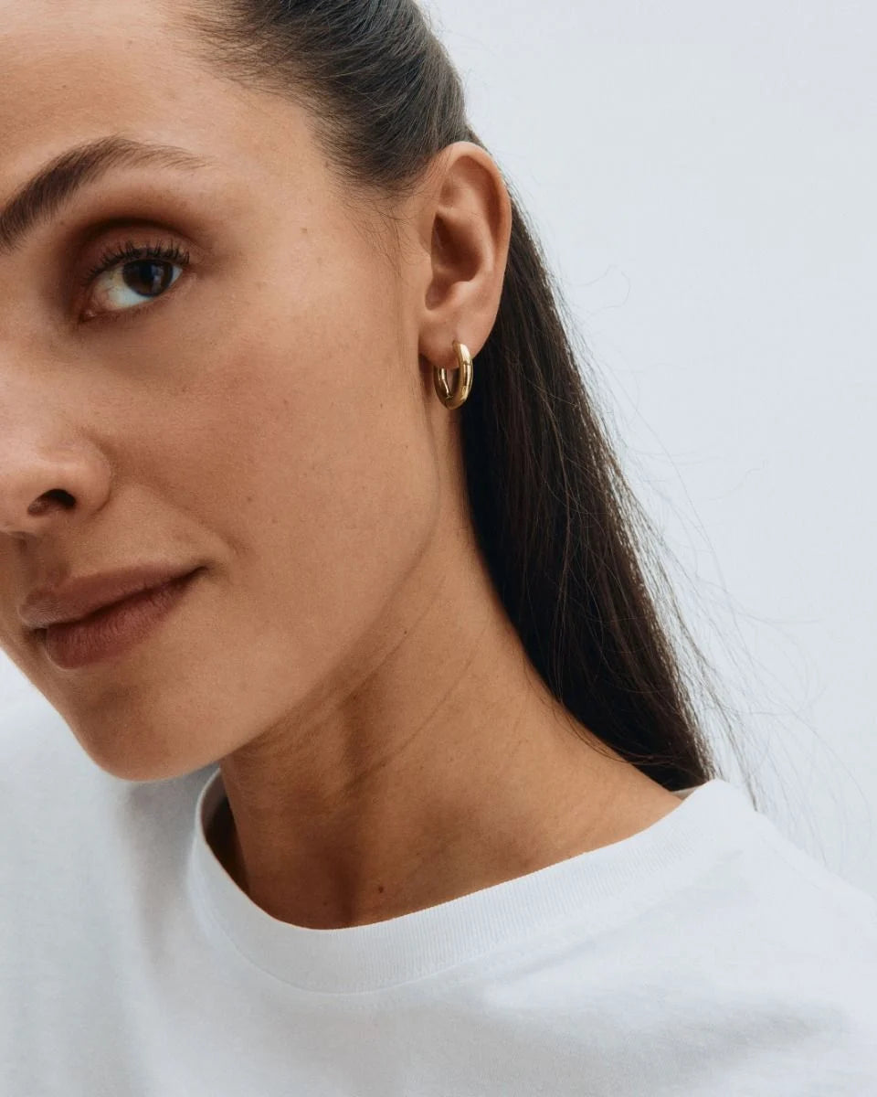 Edblad korvakorut, CHUNKY HOOPS L GOLD 16mm Kullankeltainen