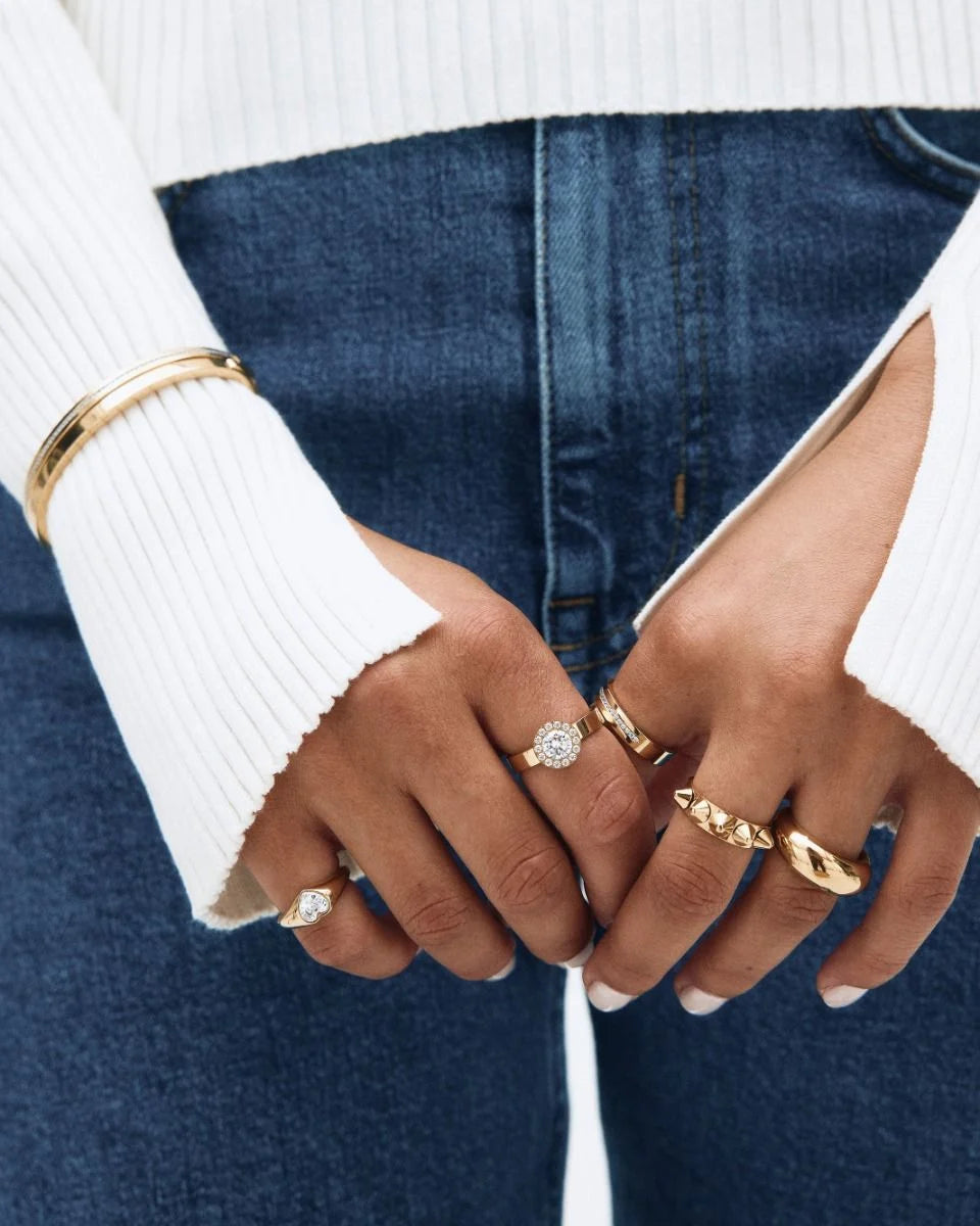 Edblad naisten sormus Josefin Ring, Gold pleated