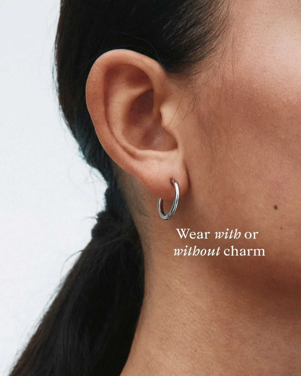 Edblad korvakorut, DREAM HOOPS STEEL Hopeanharmaa