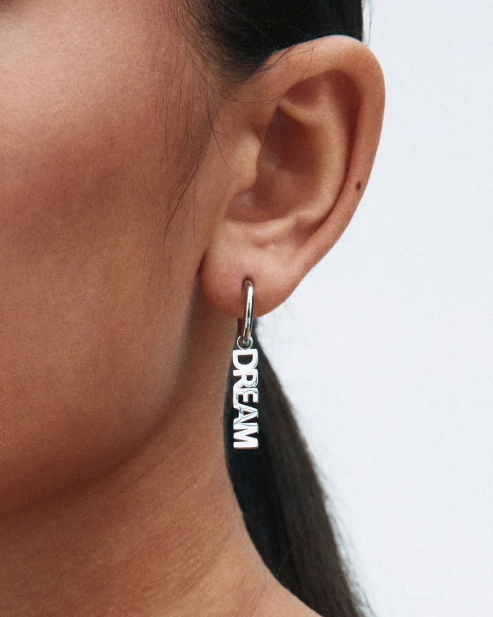 Edblad korvakorut Dream Hoops, Hopeanharmaa