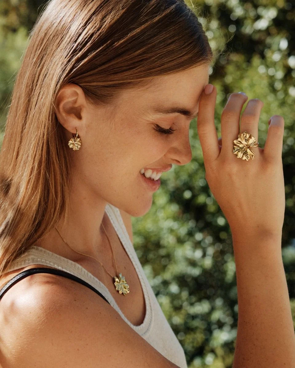 Edblad kaulakoru Gerana Necklace L, Gold pleated