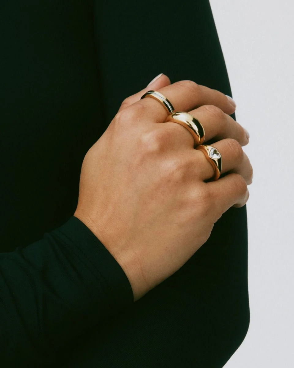 Edblad naisten sormus Josefin Ring, Gold pleated