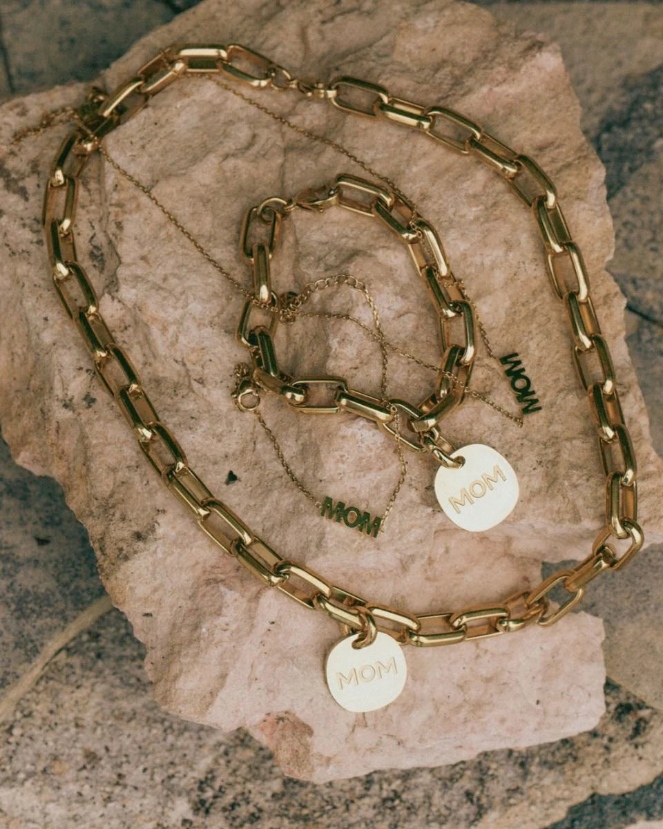 Edblad kaulakoru Mom Necklace, Gold pleated