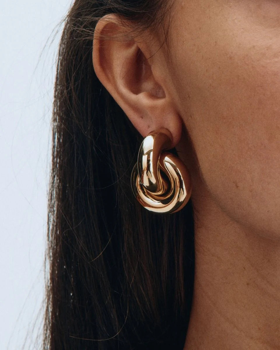 Edblad korvakorut Redondo Studs L, Kullankeltainen