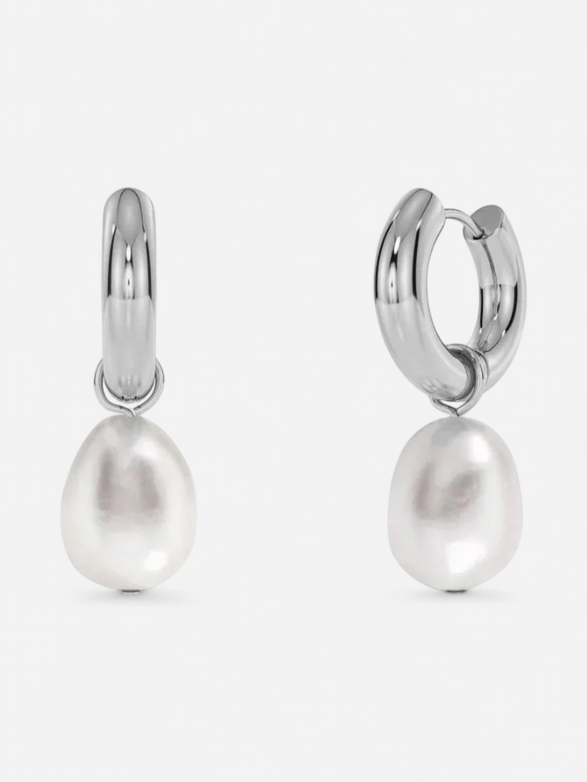 Edblad naisten korvakorut Perla Hoops L, Stainless steel - Kekäle.fi