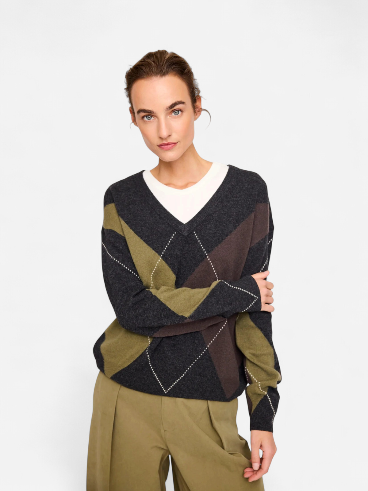 PHILIPPA SWEATER HARMAA RUUTU - Kekäle.fi