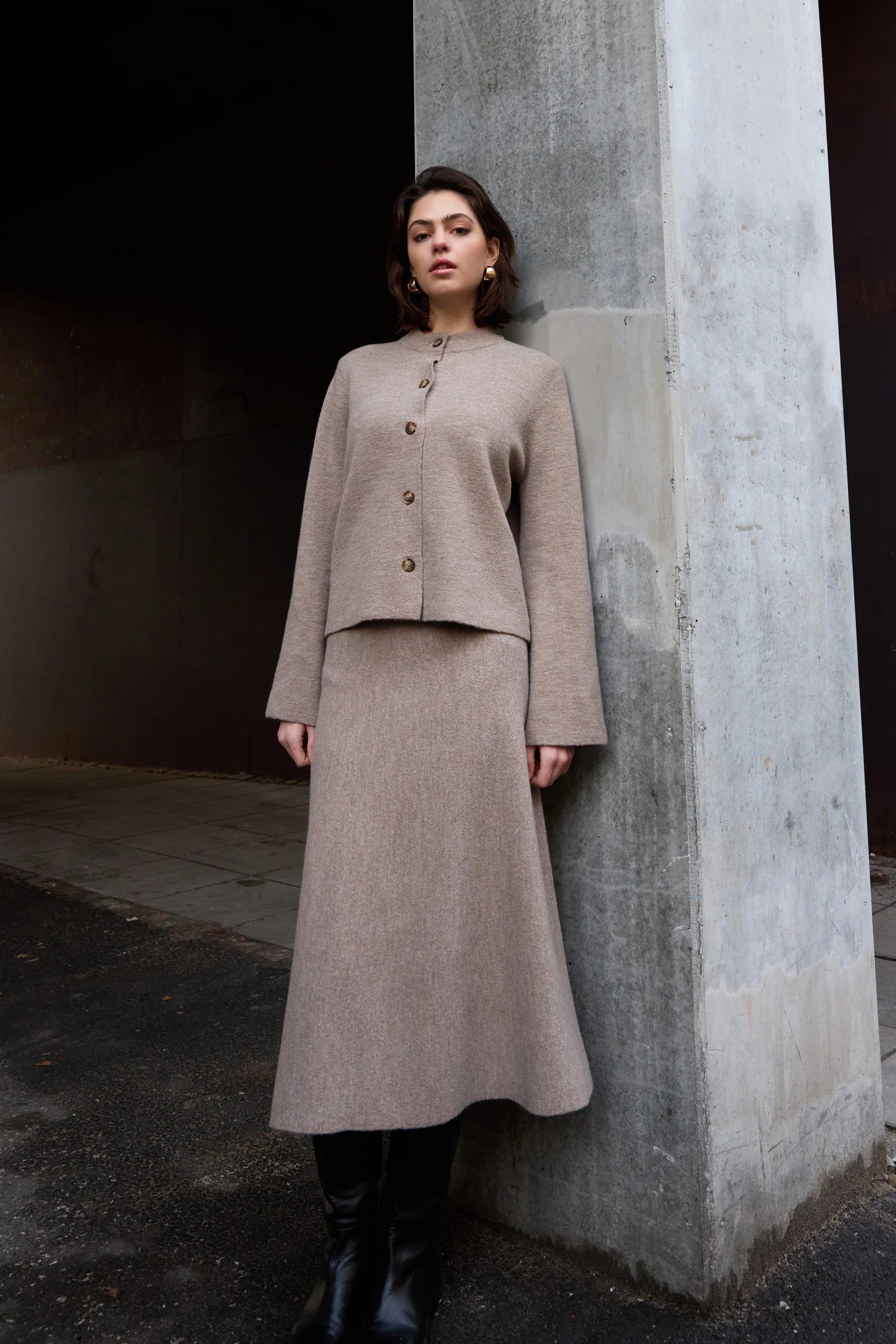 philosophy-blues-original-naisten-jakku-mantra-meadow-knit-jacket-vaalea-beige-2