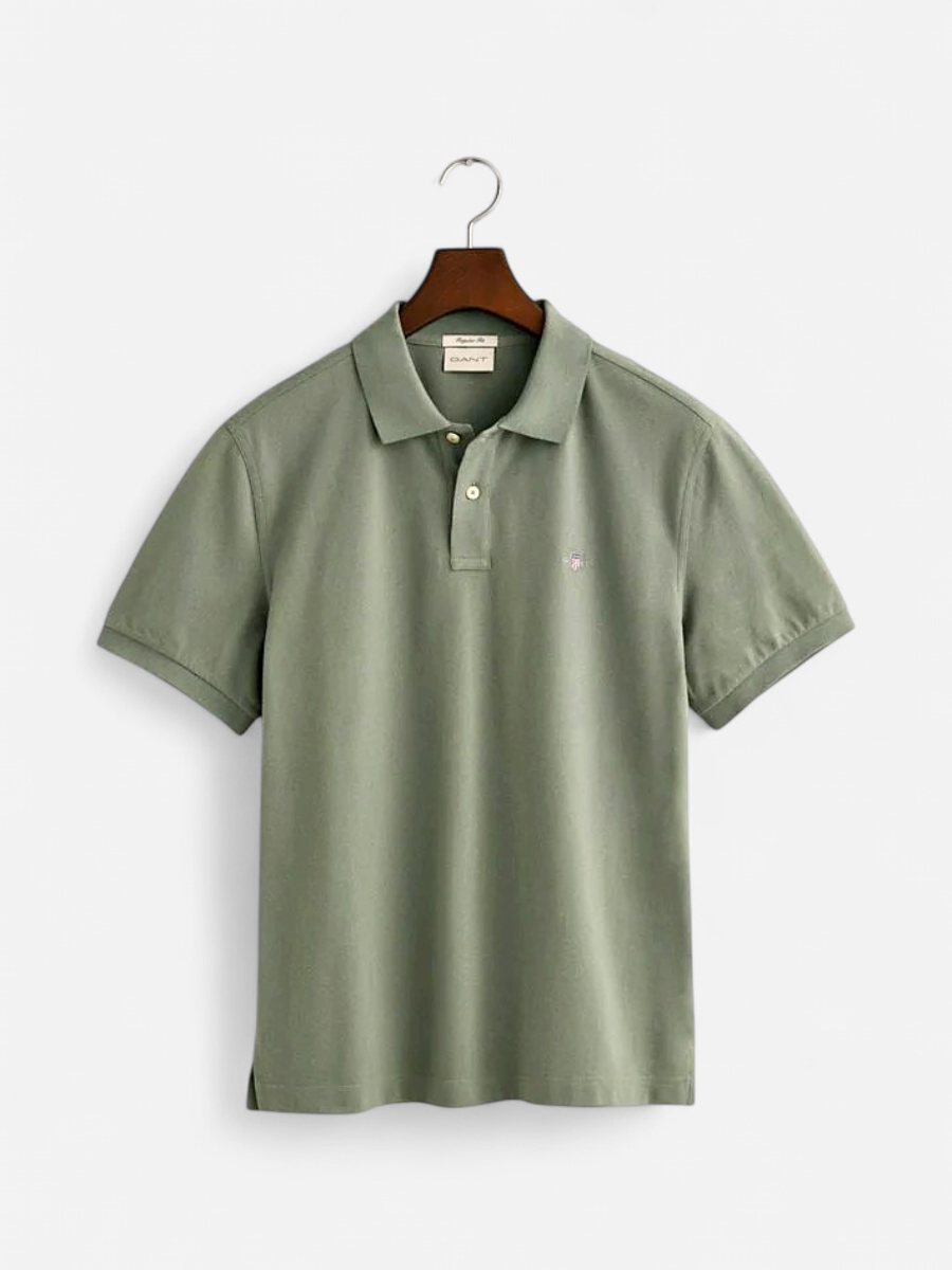 Gant miesten pikeepaidat Shield Ss Pique, vihreä