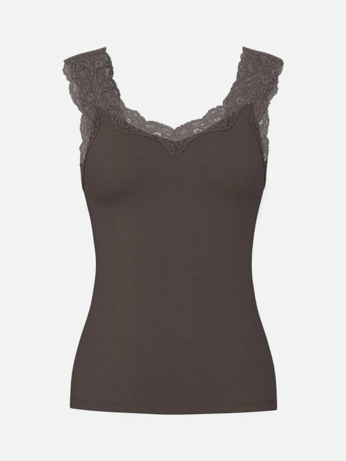 Pieces naisten toppi PCBarbera Lace Sleeveless Top, Hot Fudge - Kekäle.fi