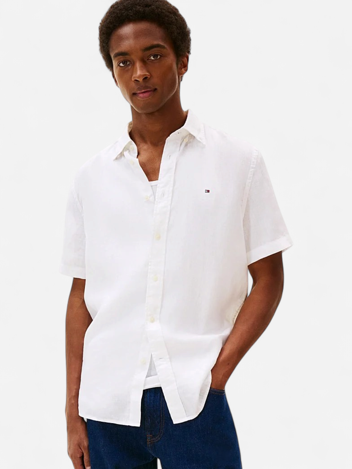 PIGMENT DYED LINEN RF SHIRT VALKOINEN - Kekäle.fi