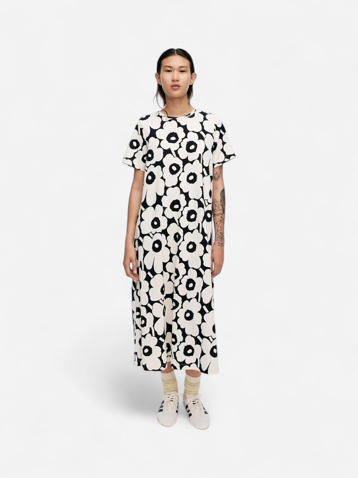 Marimekko mekko Pisteinen Unikko, mustavalkoinen - Kekäle.fi