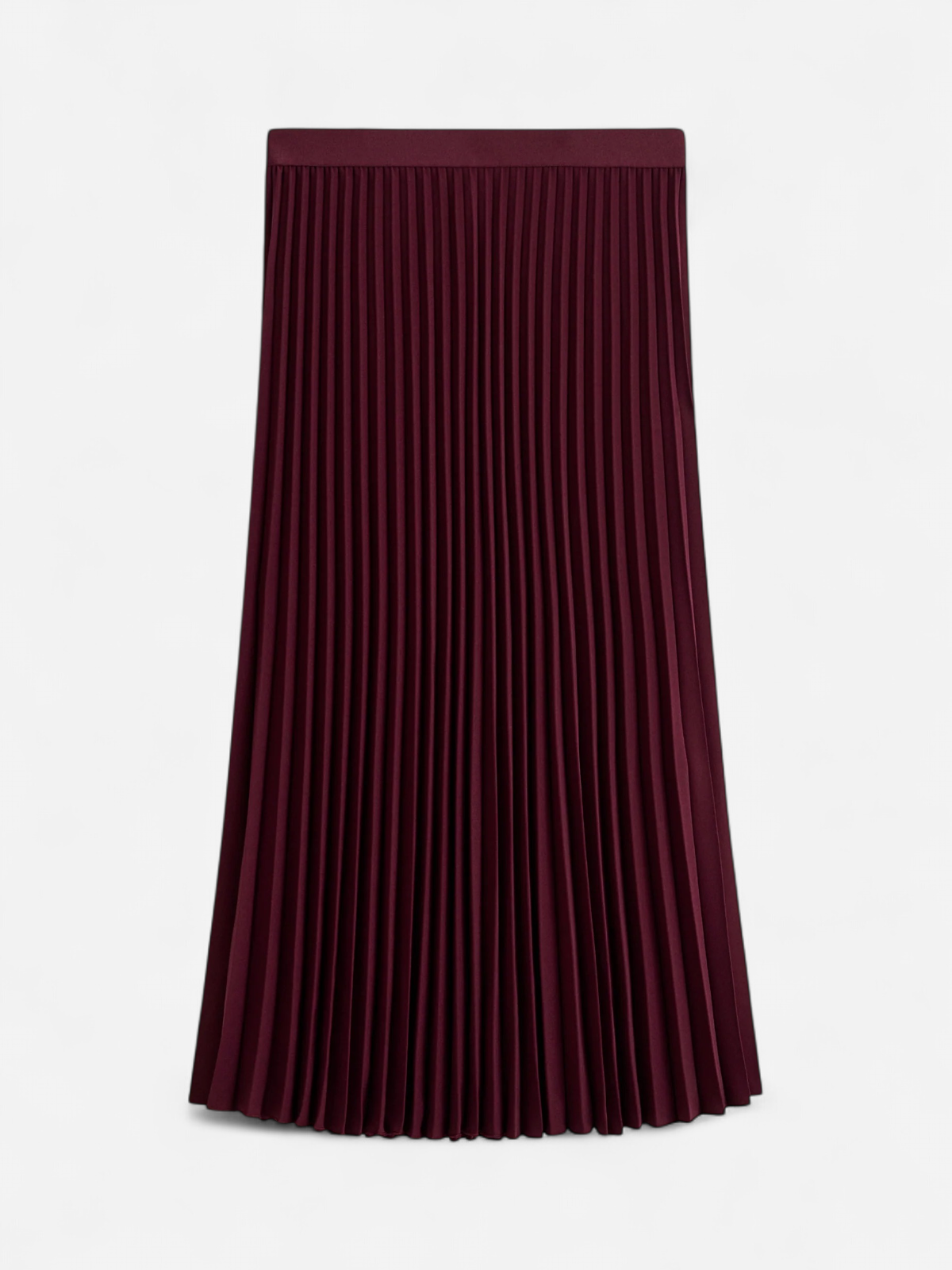 PLEATED MIDI SKIRT VIININPUNAINEN - Kekäle.fi