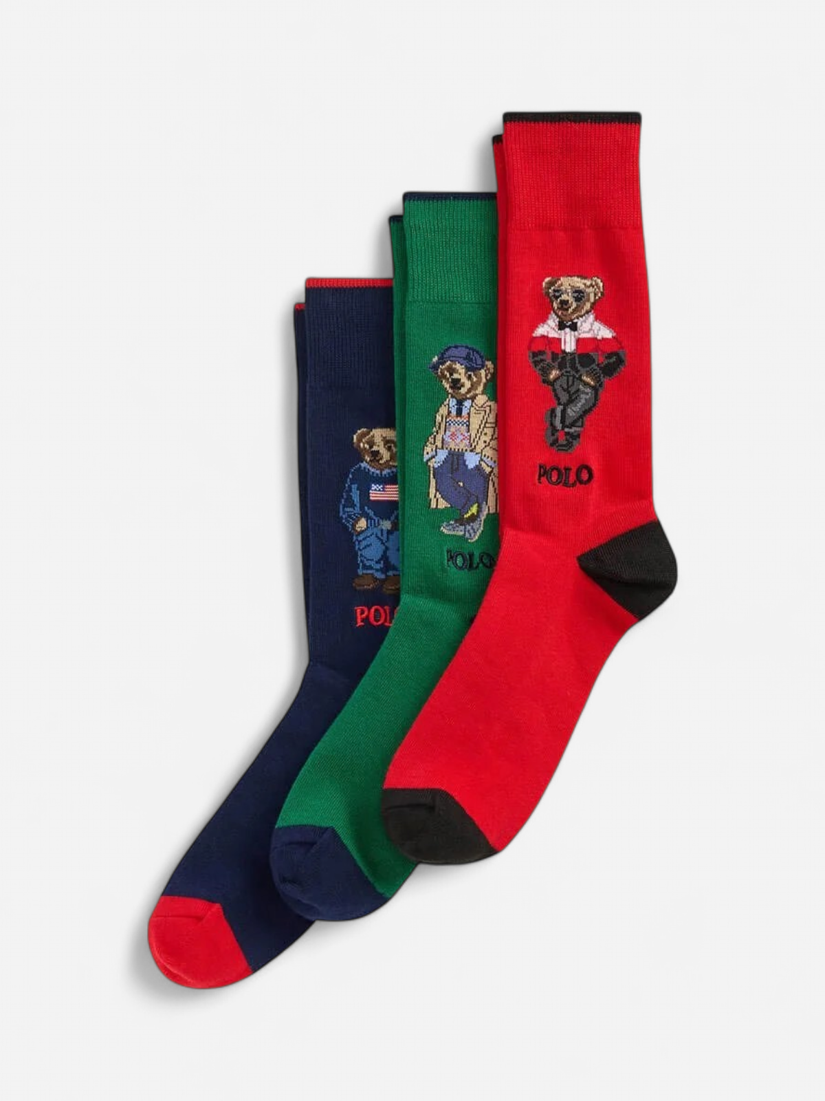 POLO BEAR 3-PACK SOCKS GIFT BOX MONIVÄRINEN KUOSI - Kekäle.fi
