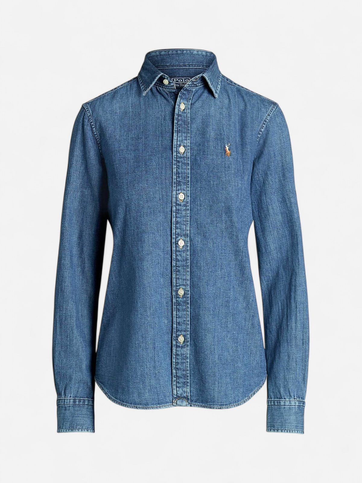 Polo Ralph Lauren farkkupaita, LS CRLTE ST-LONG SLEEVE-BUTTON FRONT SHI Indigo - Kekäle.fi