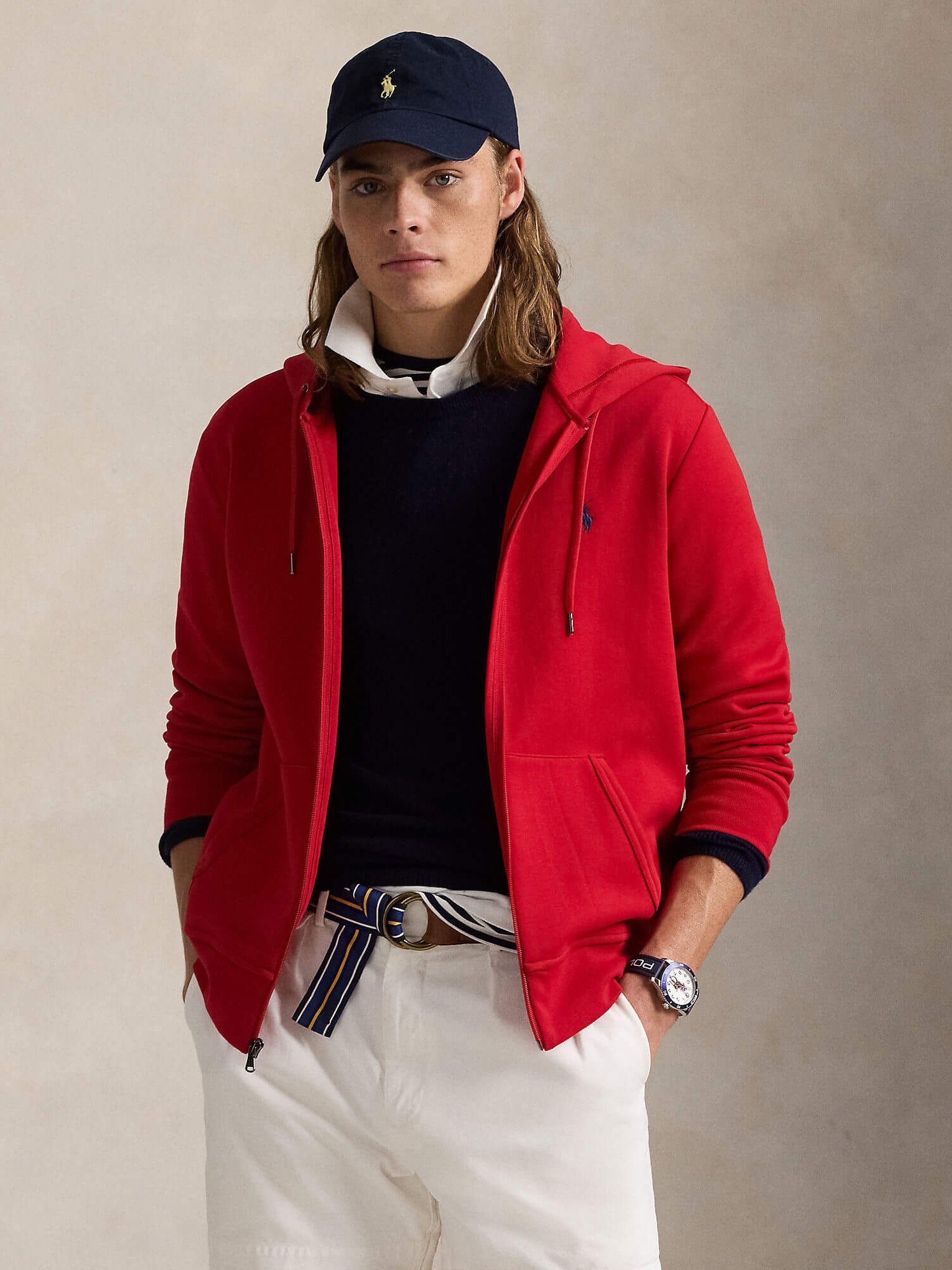 polo-ralph-lauren-miesten-huppari-double-knit-full-zip-hoodie-punainen-1