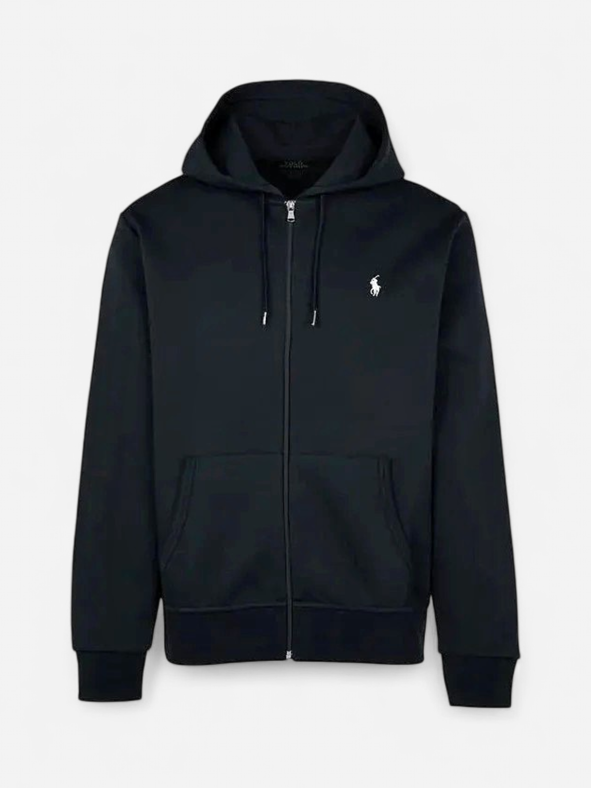 Polo Ralph Lauren Miesten Huppari, DOUBLE KNIT HOODIE FULL ZIP ATHLETIC Musta - Kekäle.fi