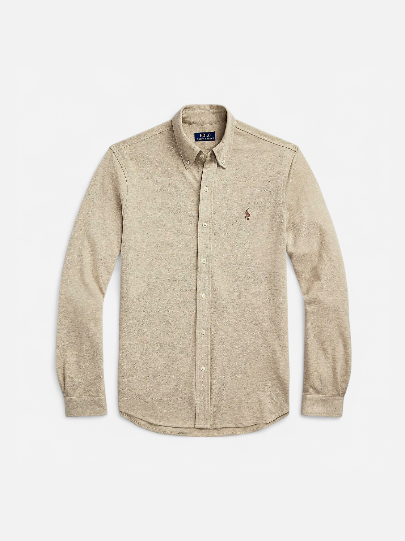 Polo Ralph Lauren Miesten Kauluspaita, FEATHERWEIGHT MESH SHIRT Hiekka - Kekäle.fi