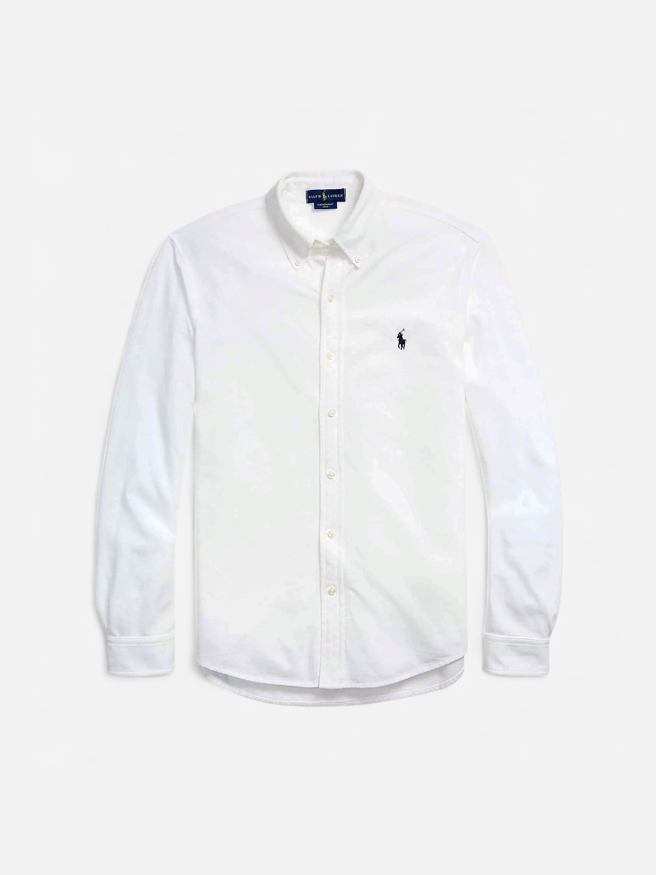 Polo Ralph Lauren Miesten Kauluspaita, FEATHERWEIGHT MESH SHIRT Valkoinen - Kekäle.fi
