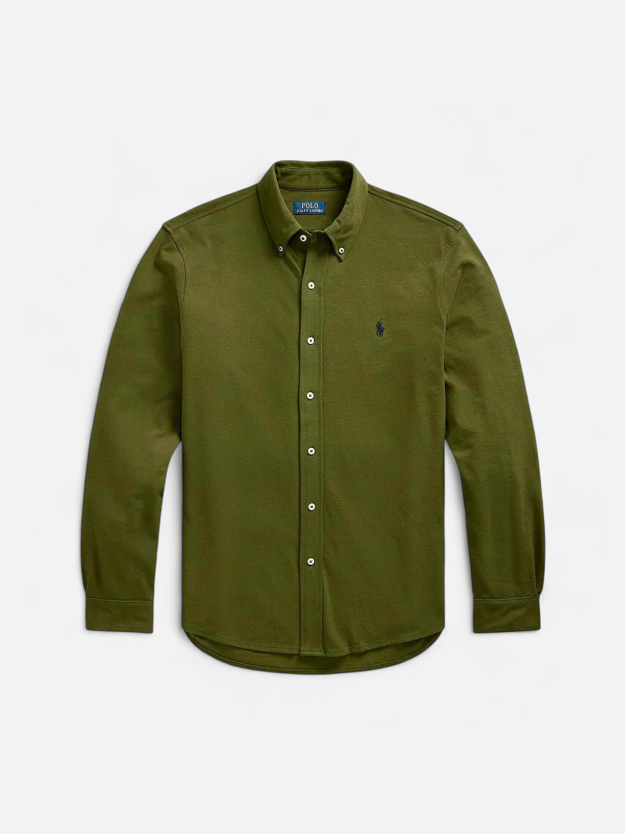 Polo Ralph Lauren Miesten Kauluspaita, FEATHERWEIGHT MESH SHIRT Vihreä - Kekäle.fi