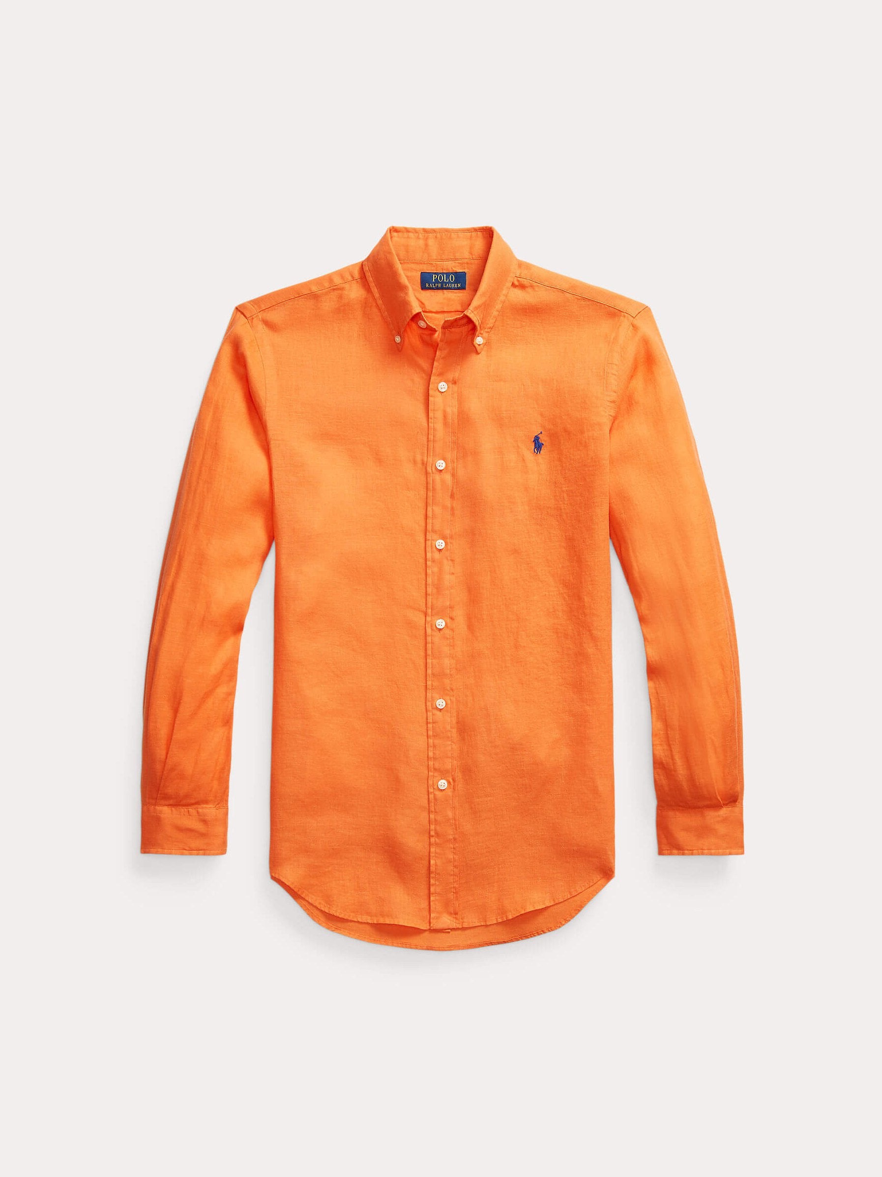 polo-ralph-lauren-miesten-kauluspaita-polo-linen-shirt-ls-custom-fit-oranssi-1