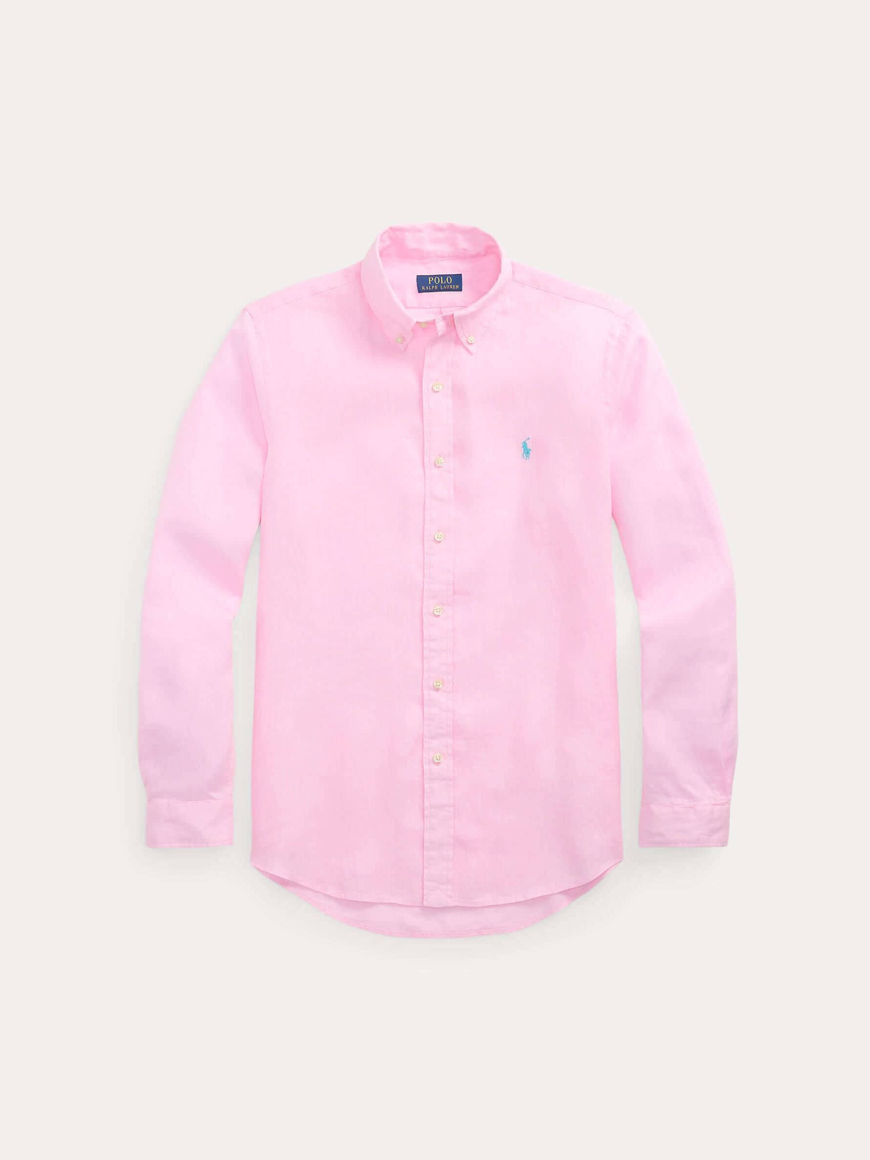 polo-ralph-lauren-miesten-kauluspaita-polo-linen-shirt-ls-custom-fit-pinkki-1