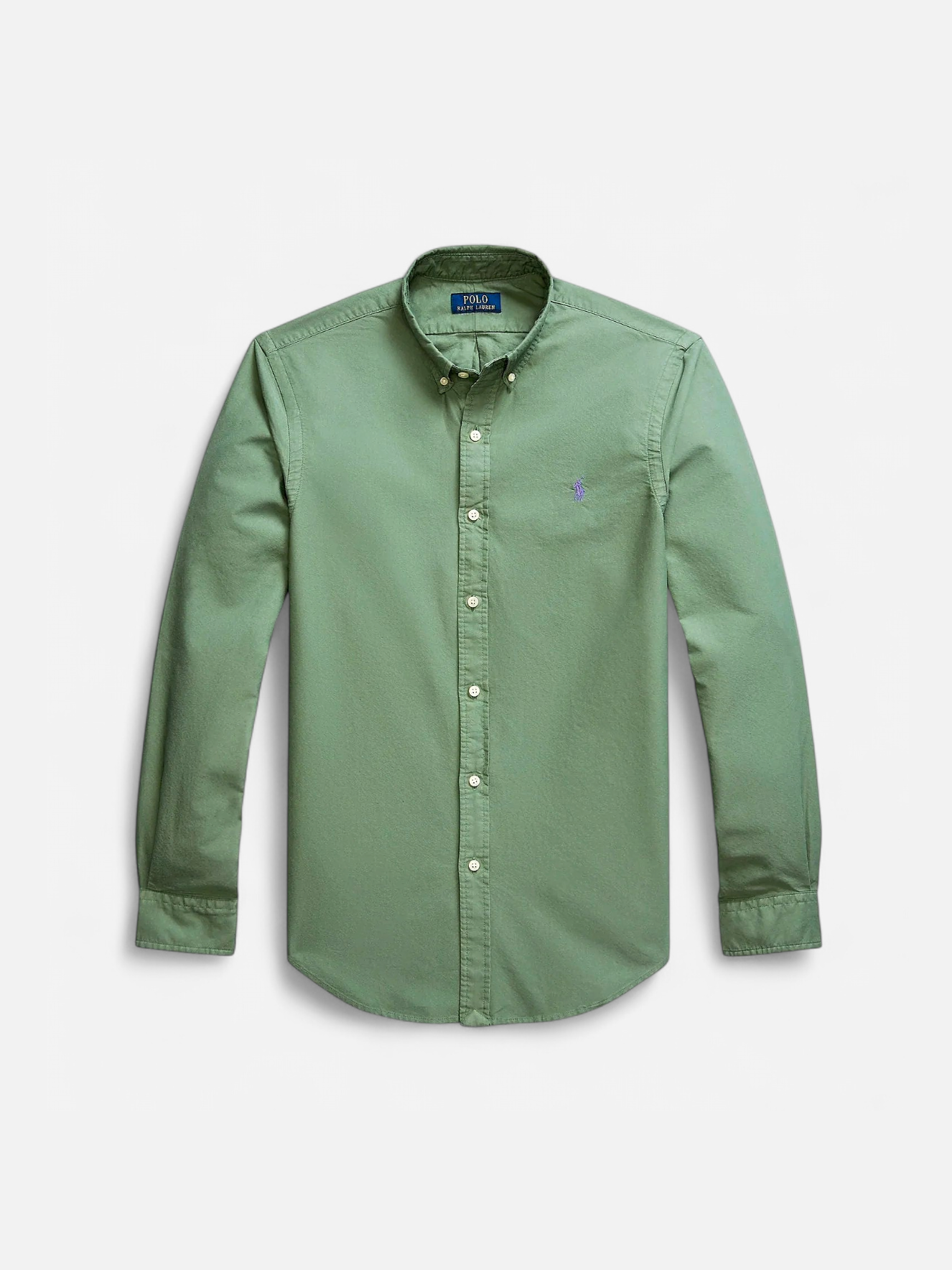 Polo Ralph Lauren miesten kauluspaita, SLIM FIT GARMEND WASHED OXFORD SHIRT Vihreä - Kekäle.fi
