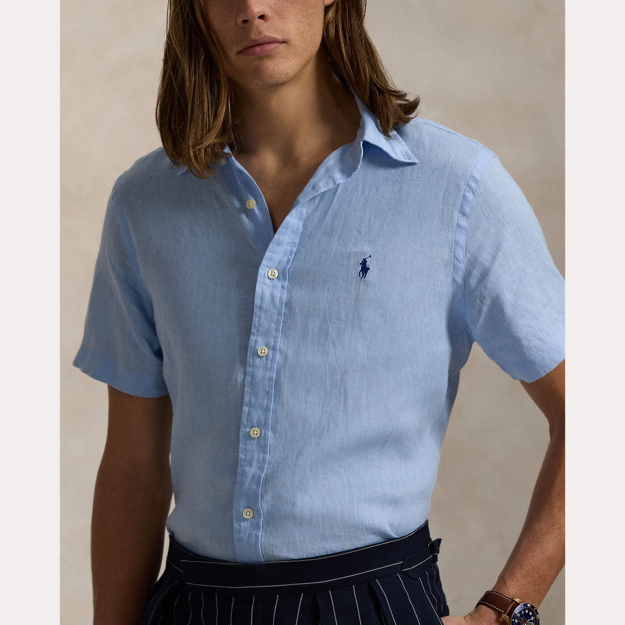 polo-ralph-lauren-miesten-lyhythihainen-kauluspaita-polo-linen-shirt-ss-custom-fit-keskisininen-5