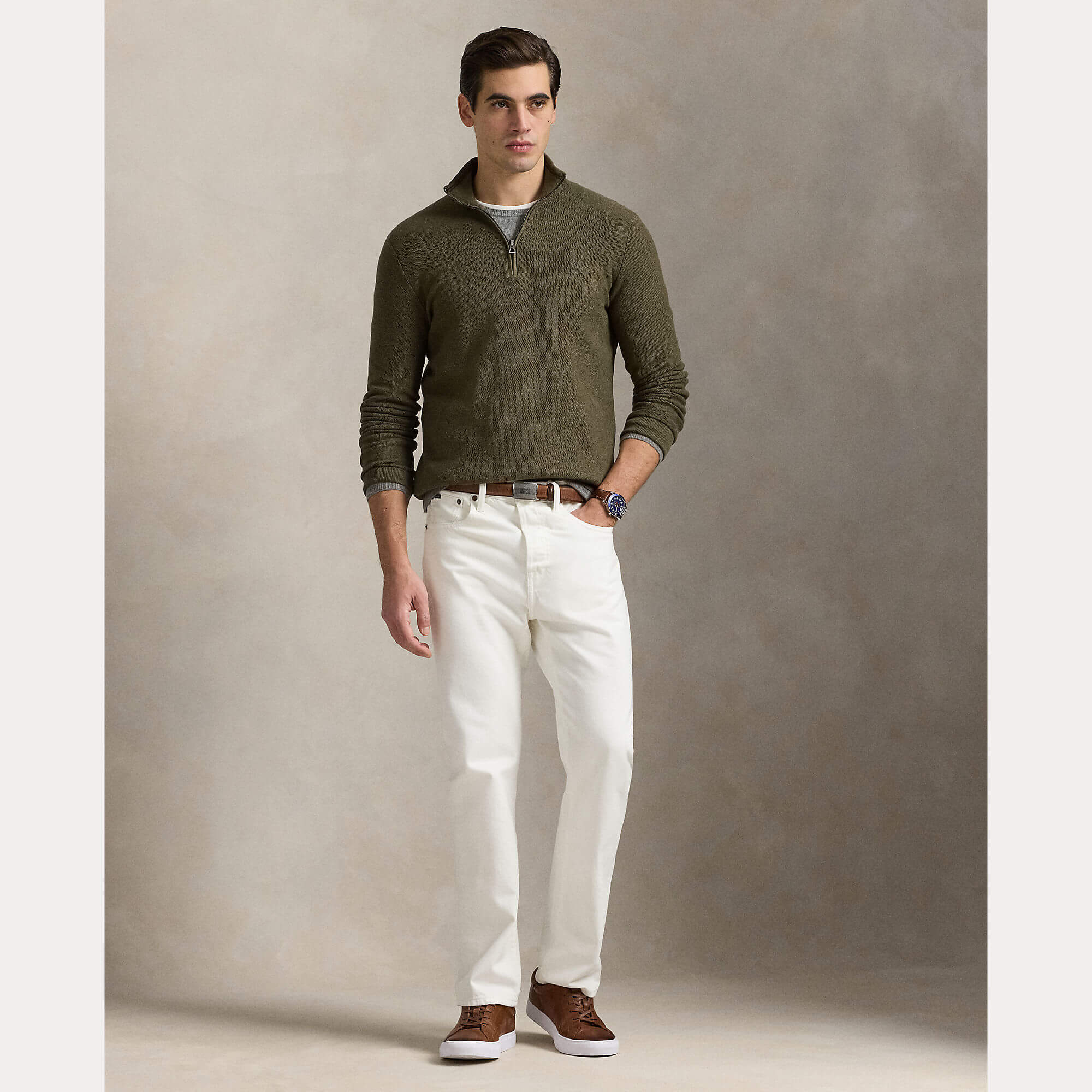 polo-ralph-lauren-miesten-neule-polo-half-zip-khaki-3