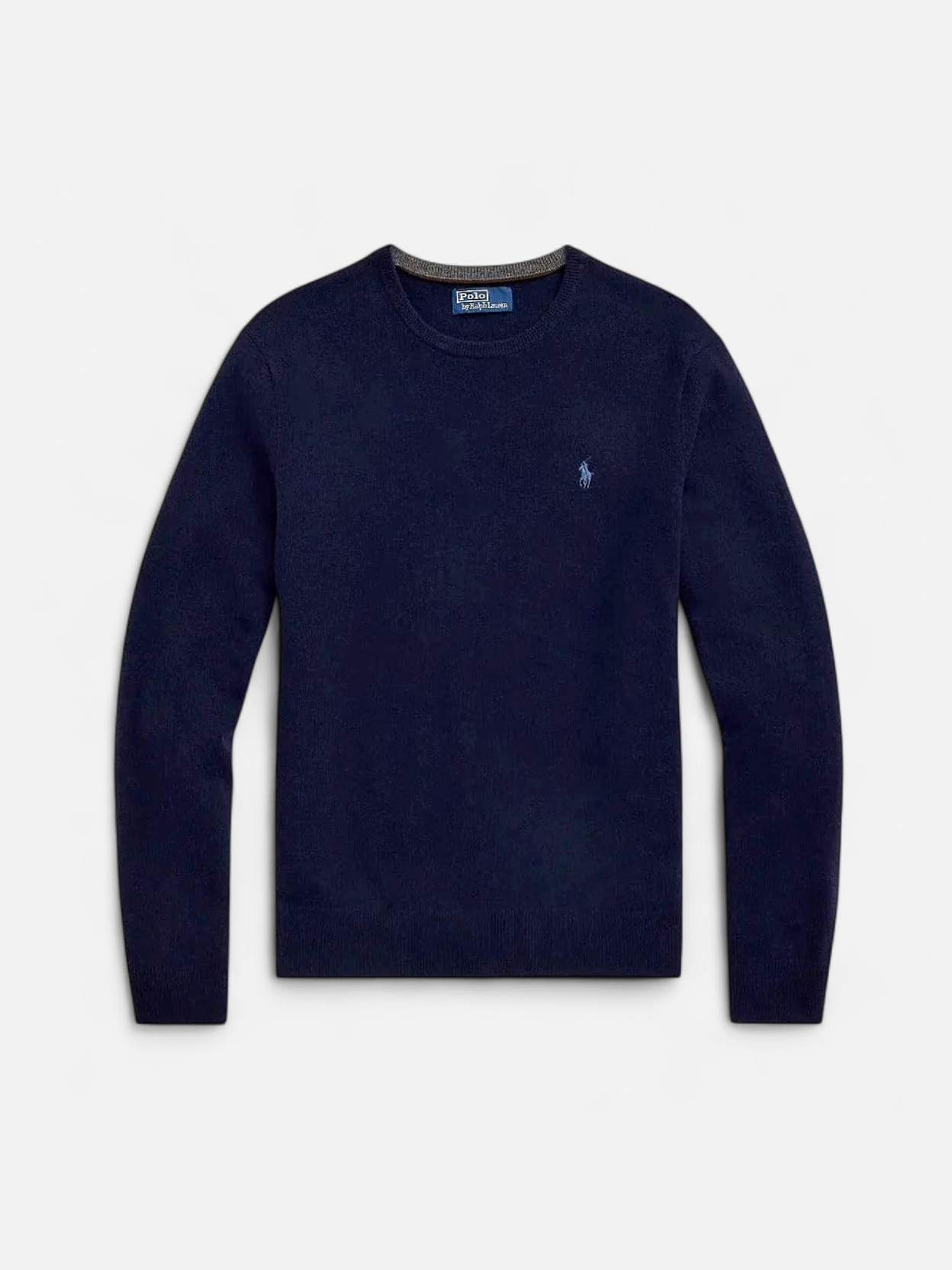 Polo Ralph Lauren miesten neulepusero, LONG SLEEVE PULLOVER CREW WOOL Tummansininen - Kekäle.fi