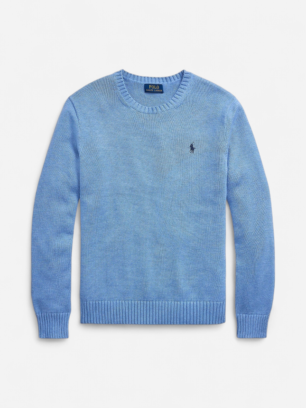Polo Ralph Lauren Miesten Neulepusero, LONG SLEEVE-SWEATER Keskisininen - Kekäle.fi