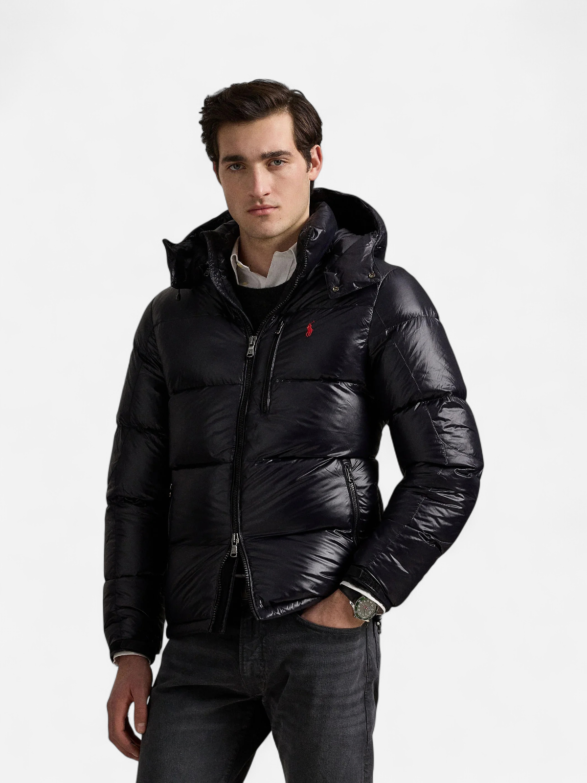 Polo Ralph Lauren miesten untuvatakki The Gorham Glossed Down Jacket, musta - Kekäle.fi