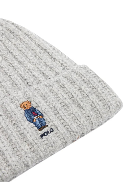 Polo Ralph Lauren naisten pipo Denim Bear Hat, vaaleanharmaa meleerattu