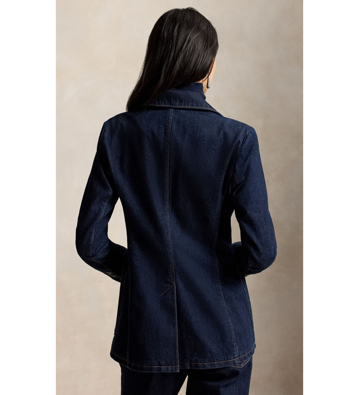 Polo Ralph Lauren naisten bleiseri Single-Breasted Denim Blazer, sininen, indigo