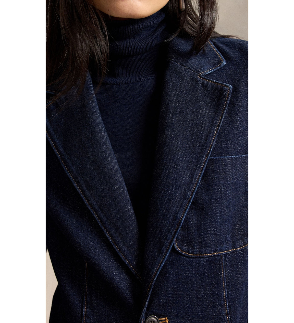 Polo Ralph Lauren naisten bleiseri Single-Breasted Denim Blazer, sininen, indigo