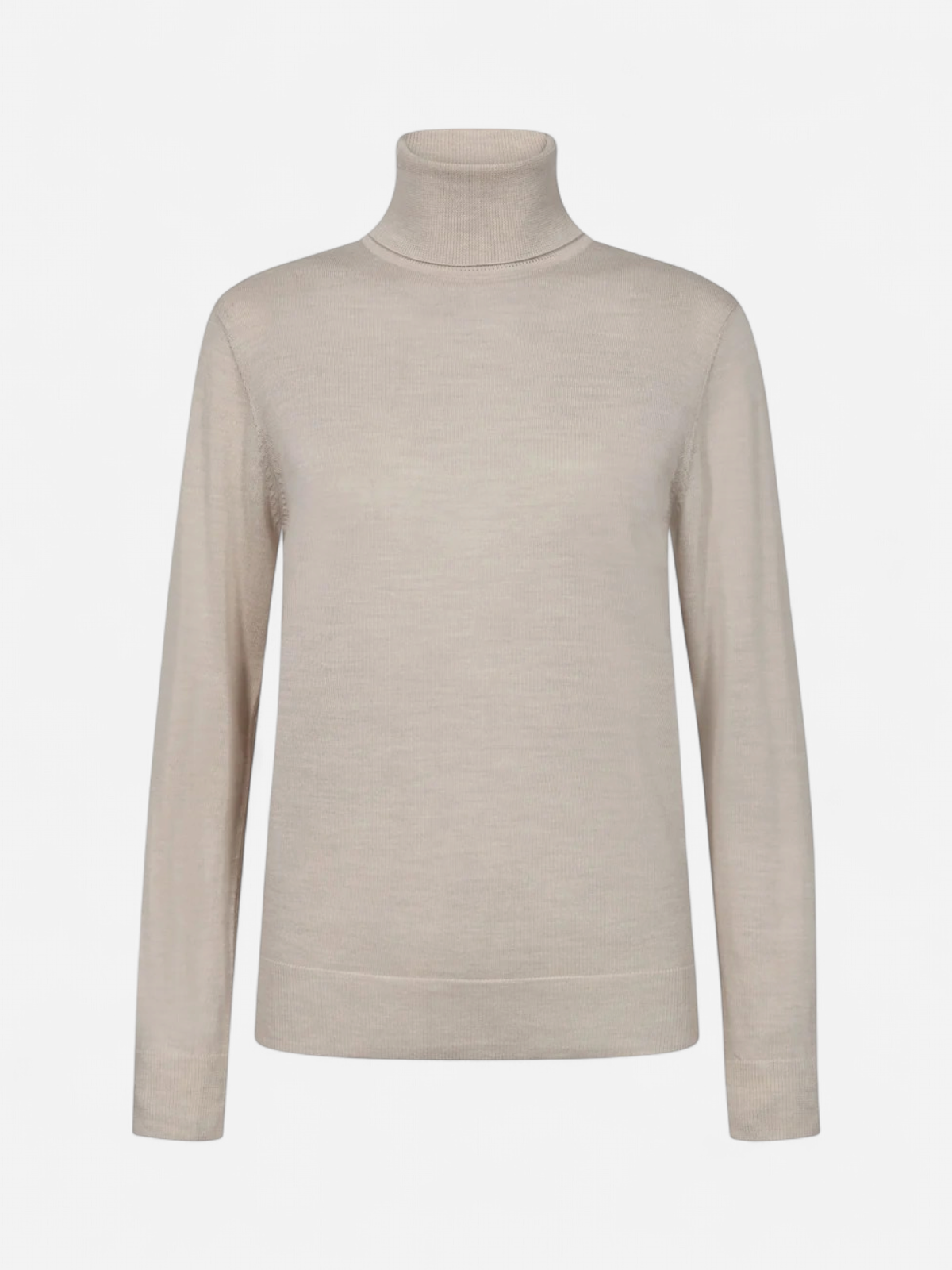 Claire naisten neulepusero CWPriscilla Roll neck, Sand Stone Melange - Kekäle.fi