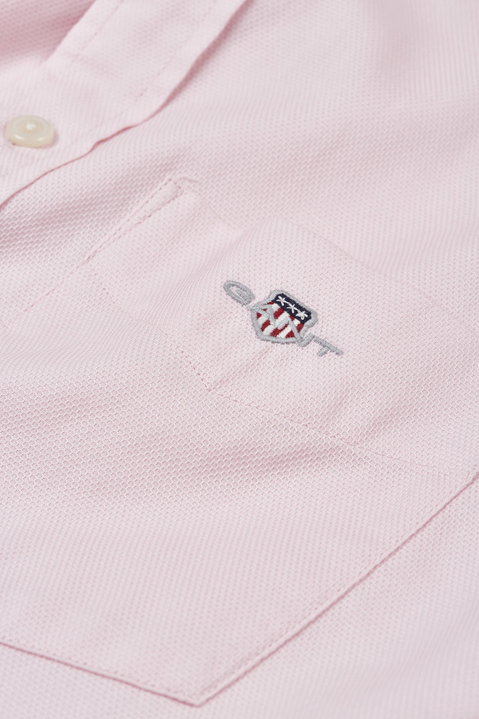 Gant miesten kauluspaita Reg Honey Comb Texture Shirt, vaaleanpunainen