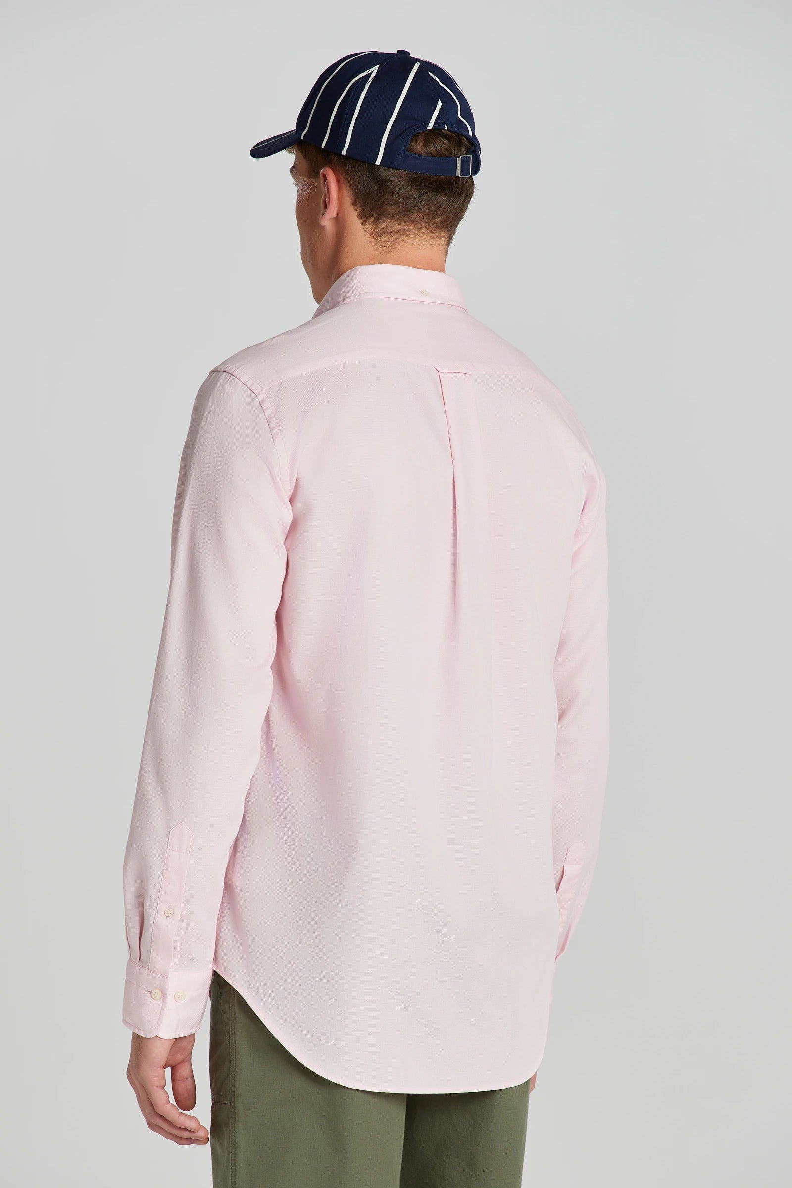 Gant miesten kauluspaita Reg Honey Comb Texture Shirt, vaaleanpunainen