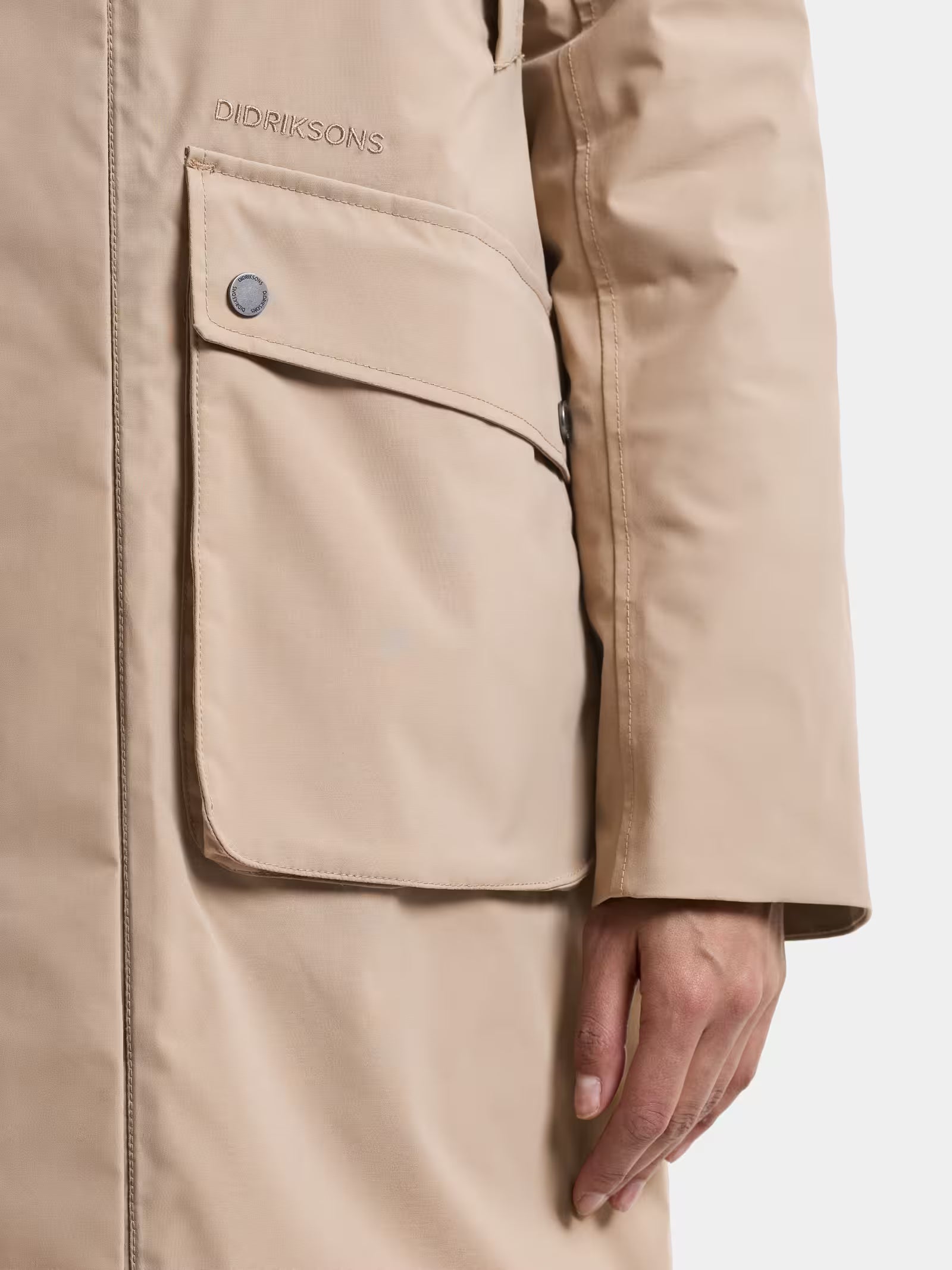 Didriksons naisten parkatakki Melody, vaalea beige