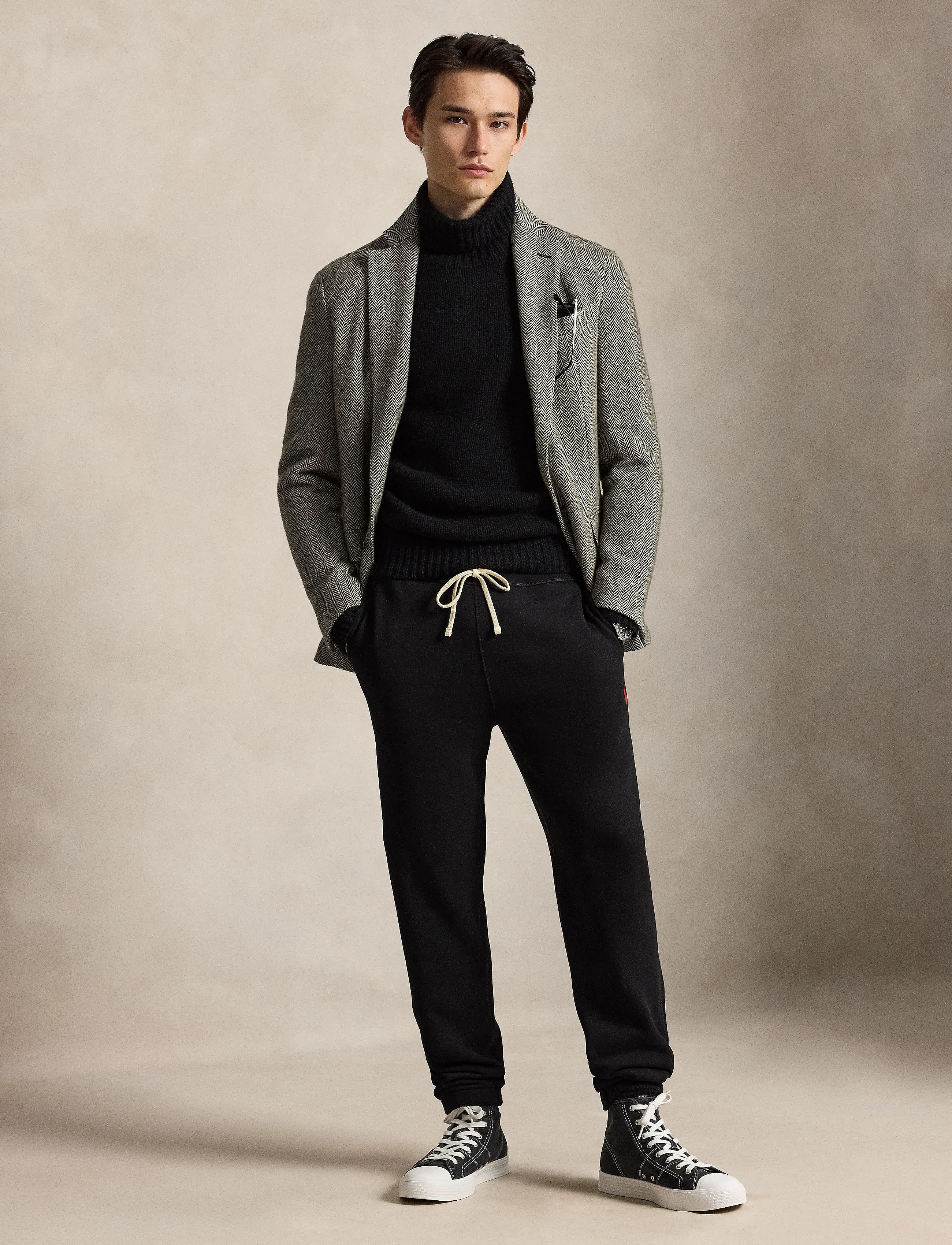 Polo Ralph Lauren miesten collegehousut The RL Fleece Sweatpant, musta