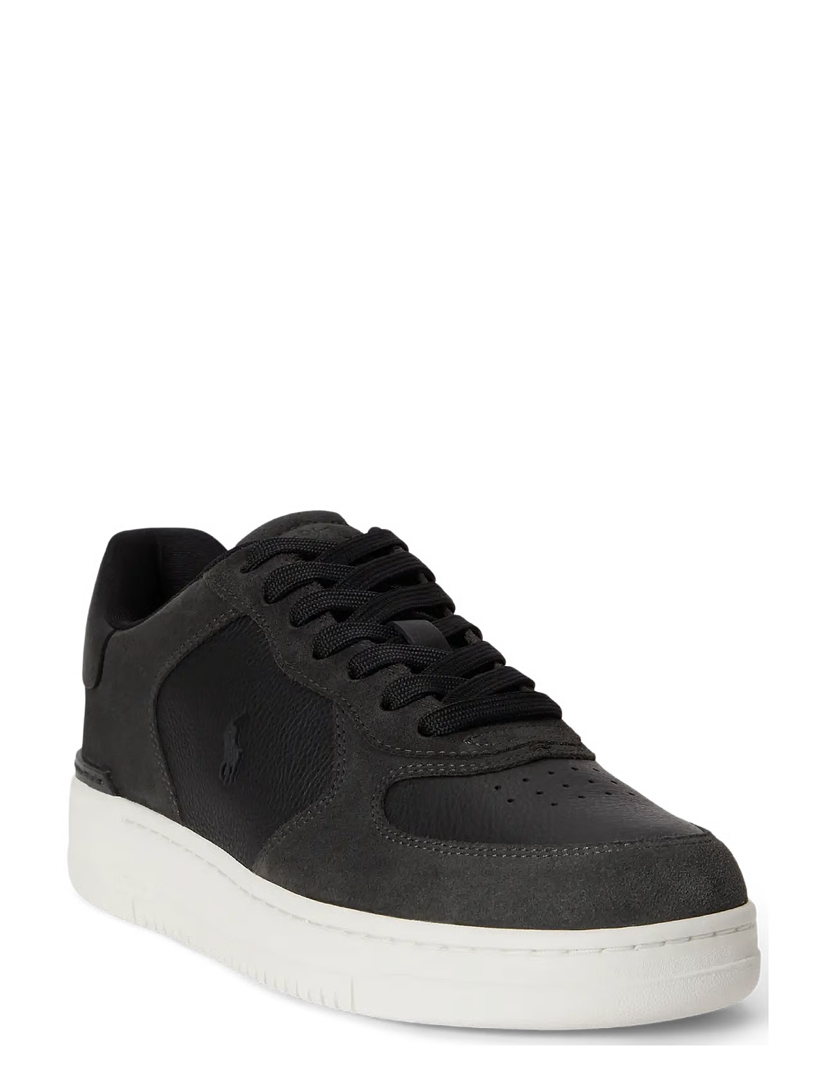 Polo Ralph Lauren miesten tennarit Masters Court Leather-Suede Trainer, musta