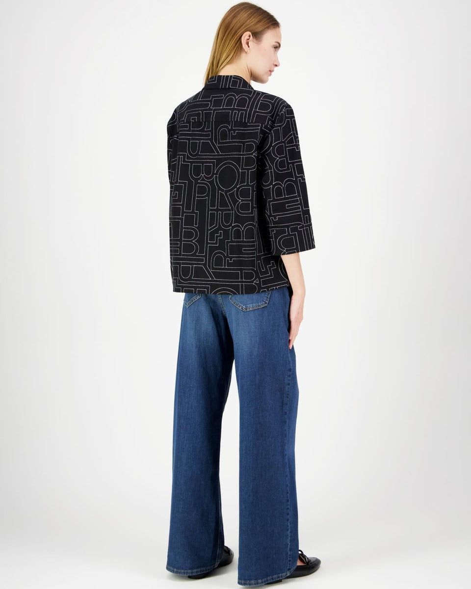 Philosophy Blues Original Naisten Paitapuserot RAO SHIRT, musta kuosi