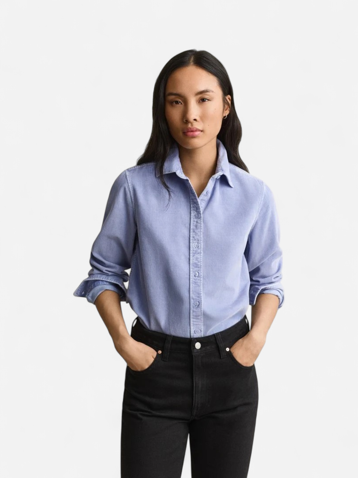 REG CORDROY SHIRT VAALEANSININEN - Kekäle.fi