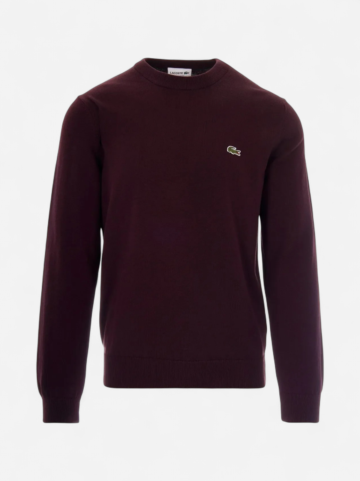 REGULAR FIT CREWNECK COTTON KNIT SWEATER TUMMA LUUMUNPUNAINEN - Kekäle.fi