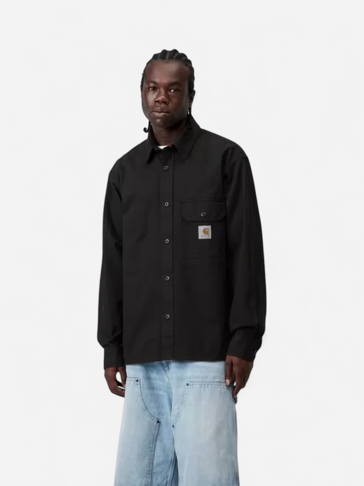 Carhartt miesten takki Reno Cotton Drill Overshirt Jacket, musta - Kekäle.fi