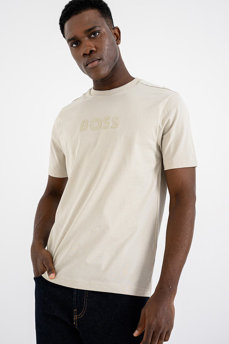 Hugo Boss miesten t-paita T-Shirt Boss Logo, hiekka