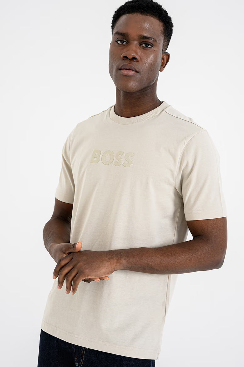 Hugo Boss miesten t-paita T-Shirt Boss Logo, hiekka