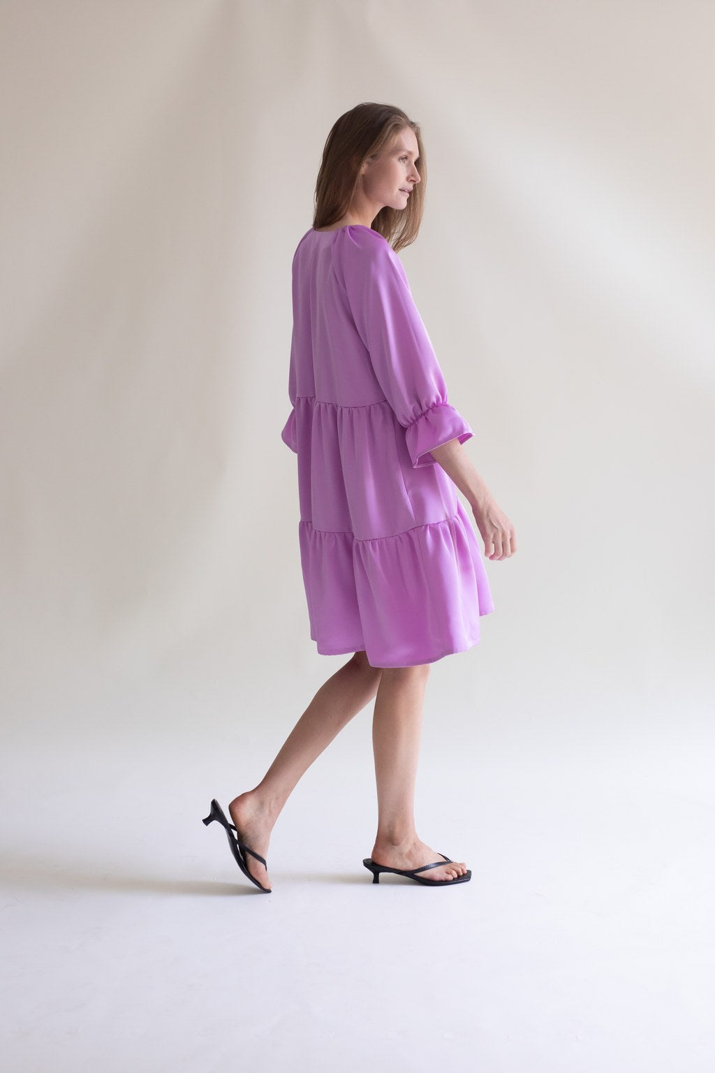 Gauhar mekko Ruffled Dress Fuchsia, vaalea lila