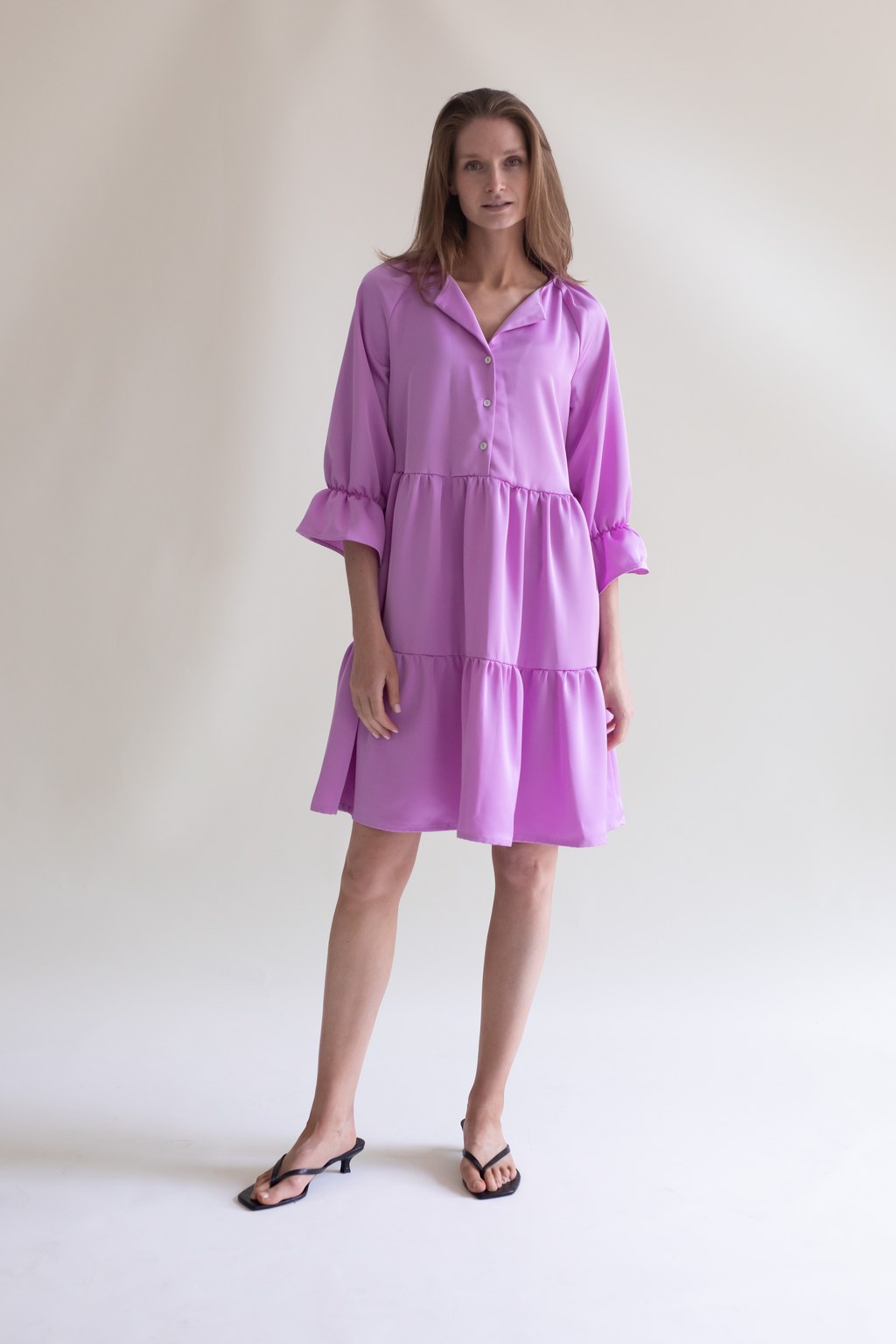 Gauhar mekko Ruffled Dress Fuchsia, vaalea lila